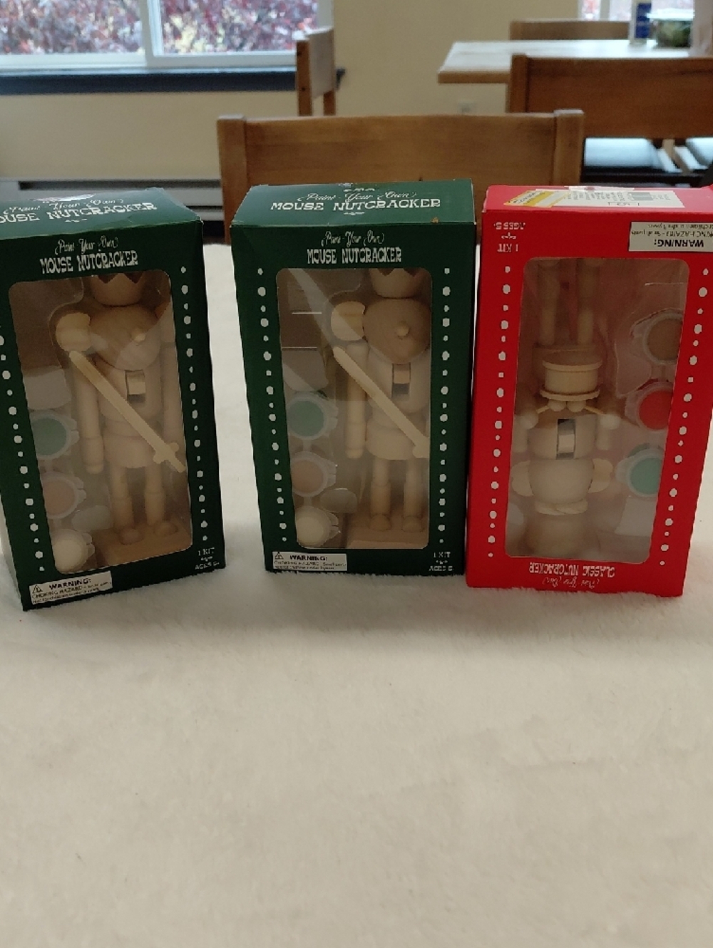 Wooden Mouse Nutcracker Paint-Your-Own Kit - Natural